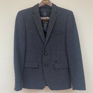 Superdry Wool Herringbone Blazer